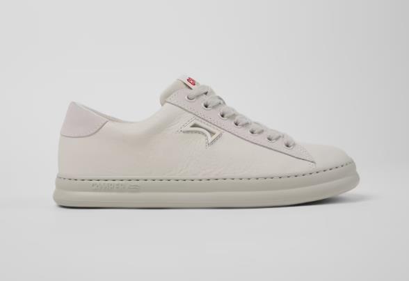 Sneakers CAMPER de piel y nobuK WHITE para mujer.