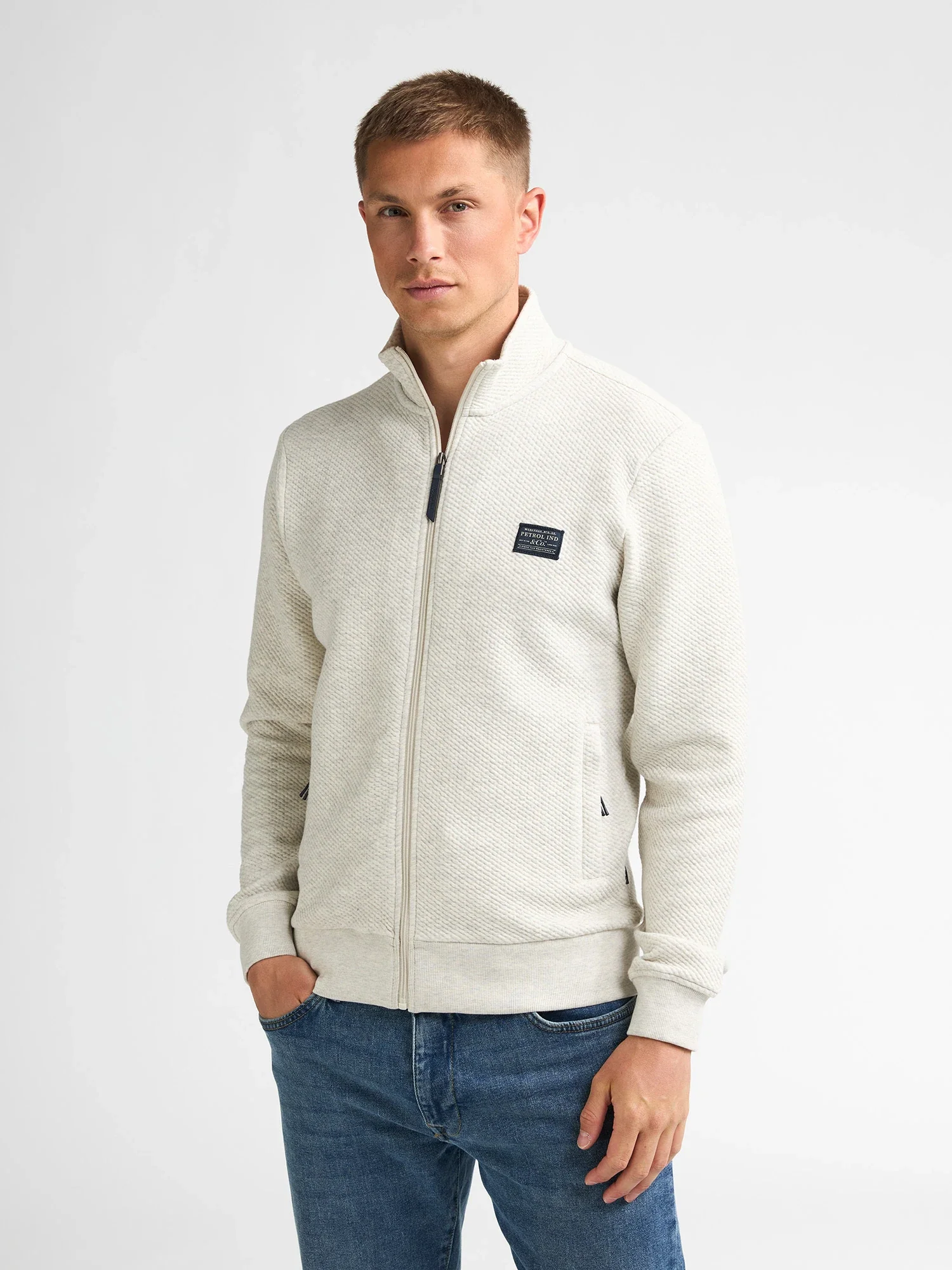 Sudadera con media cremallera en el cuello steelcrest