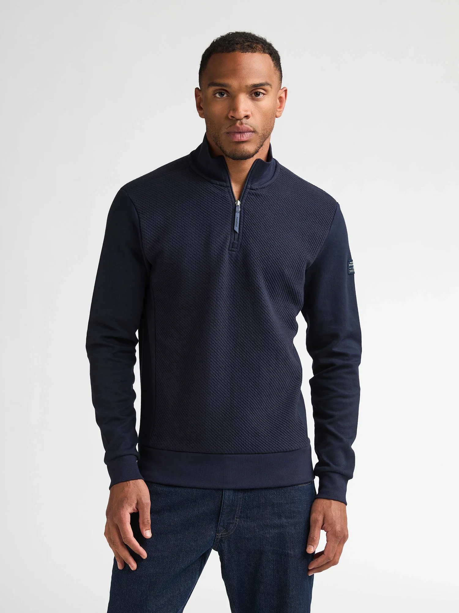 Sudadera con media cremallera en el cuello steelcrest