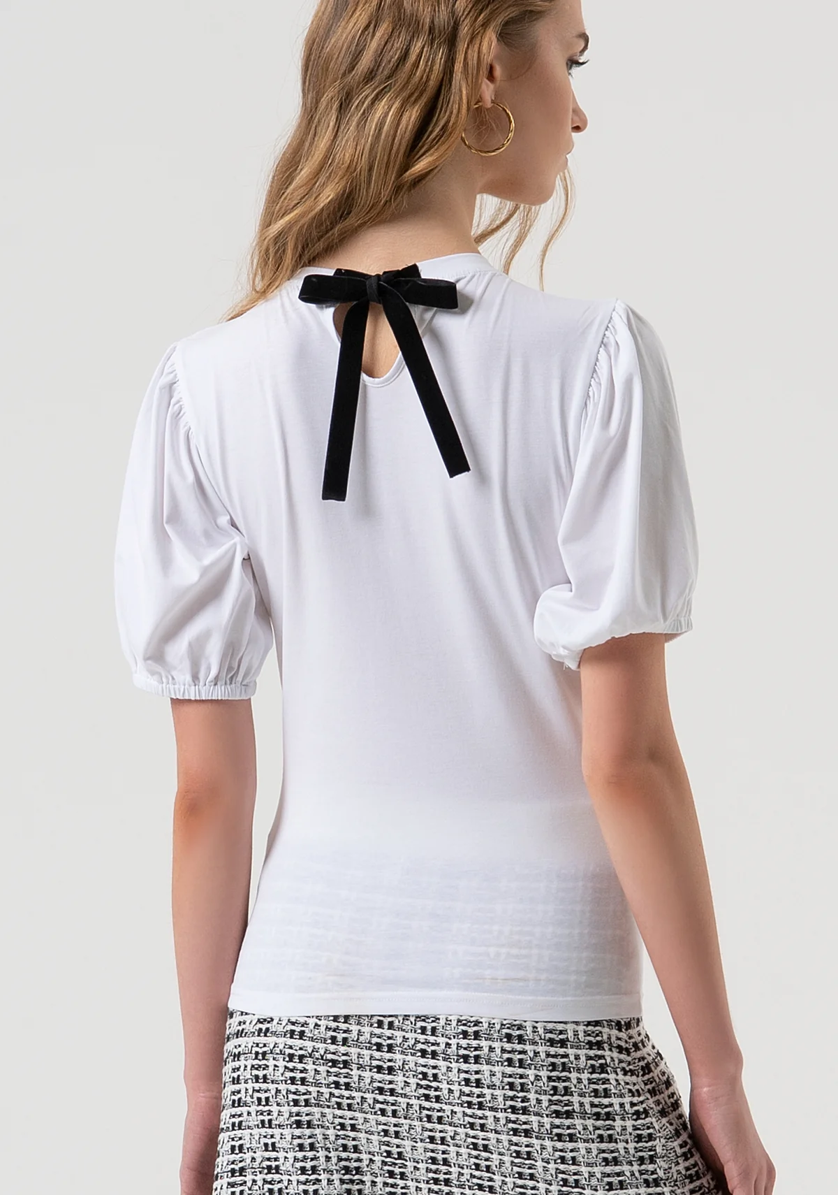 T-shirt slim fit made in jersey with balloon effect sleeves