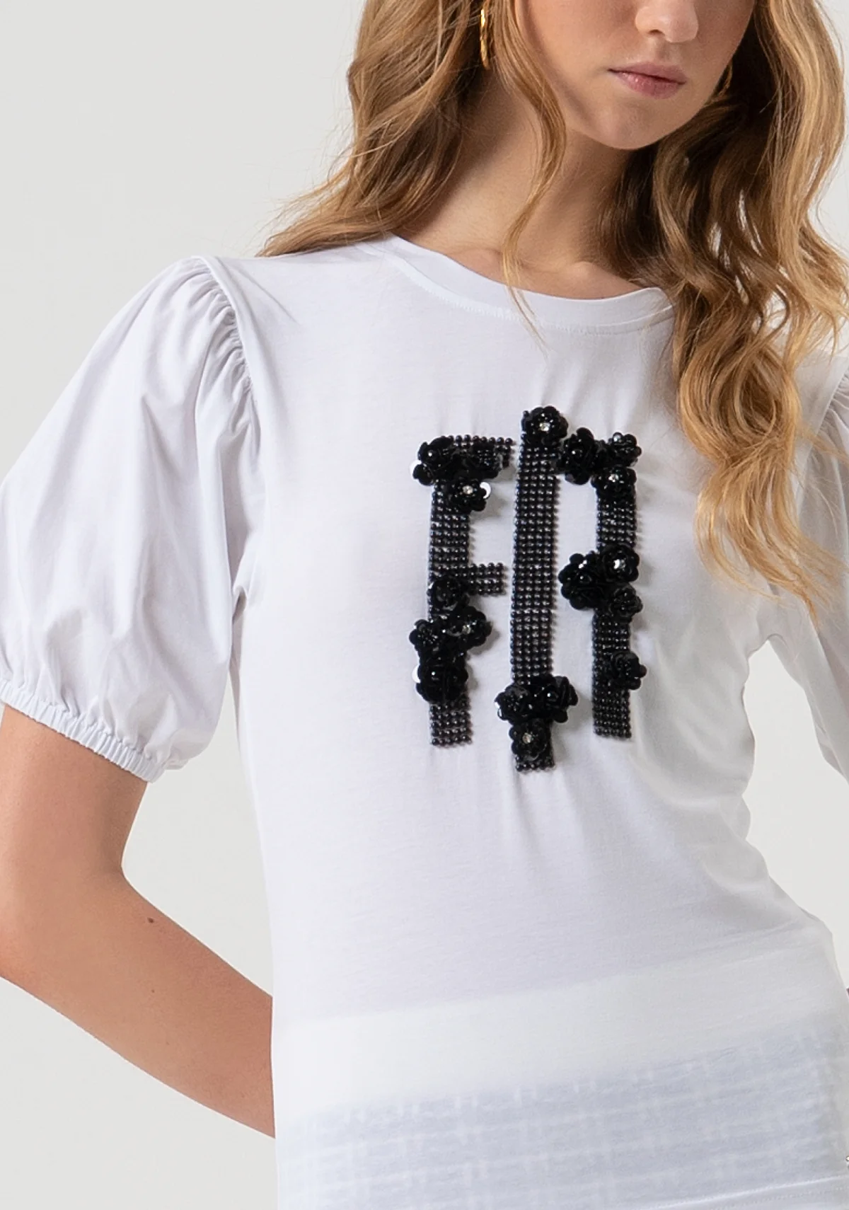 T-shirt slim fit made in jersey with balloon effect sleeves