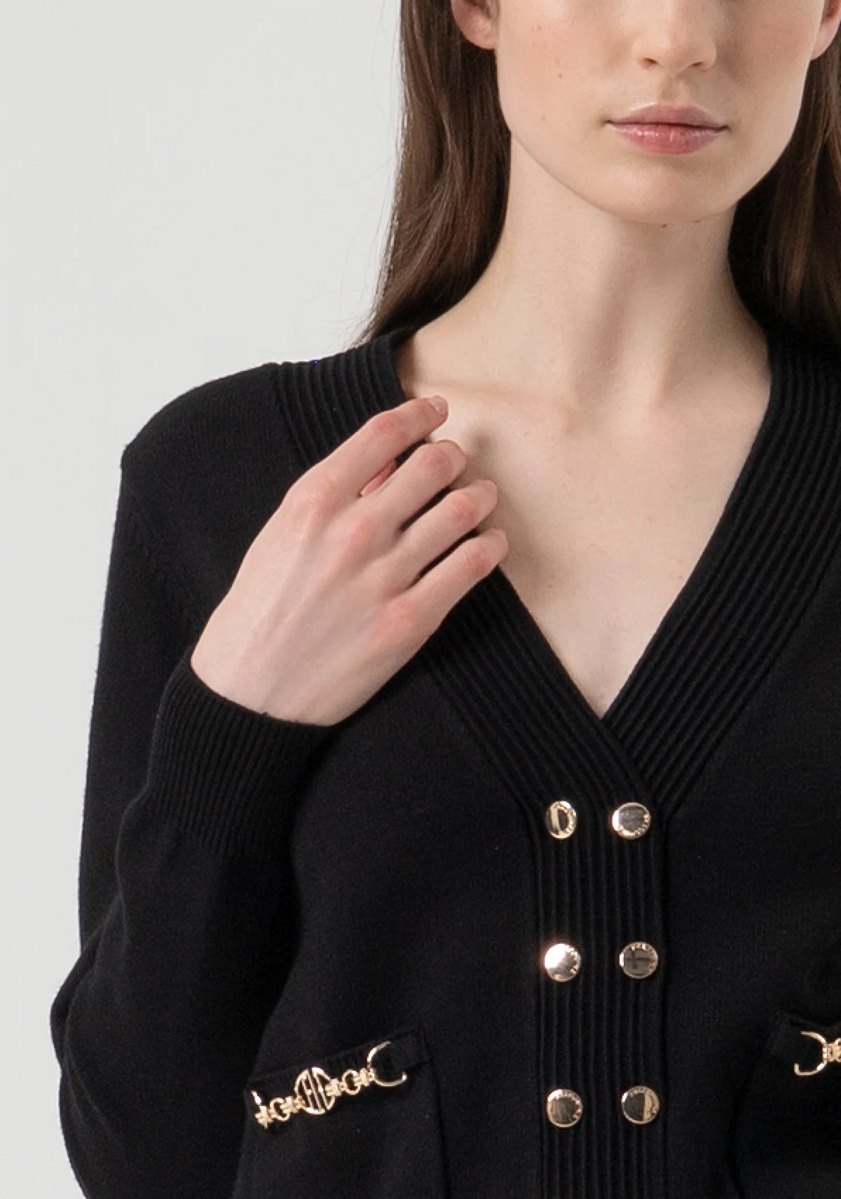 Cárdigan de corte regular y cruzado