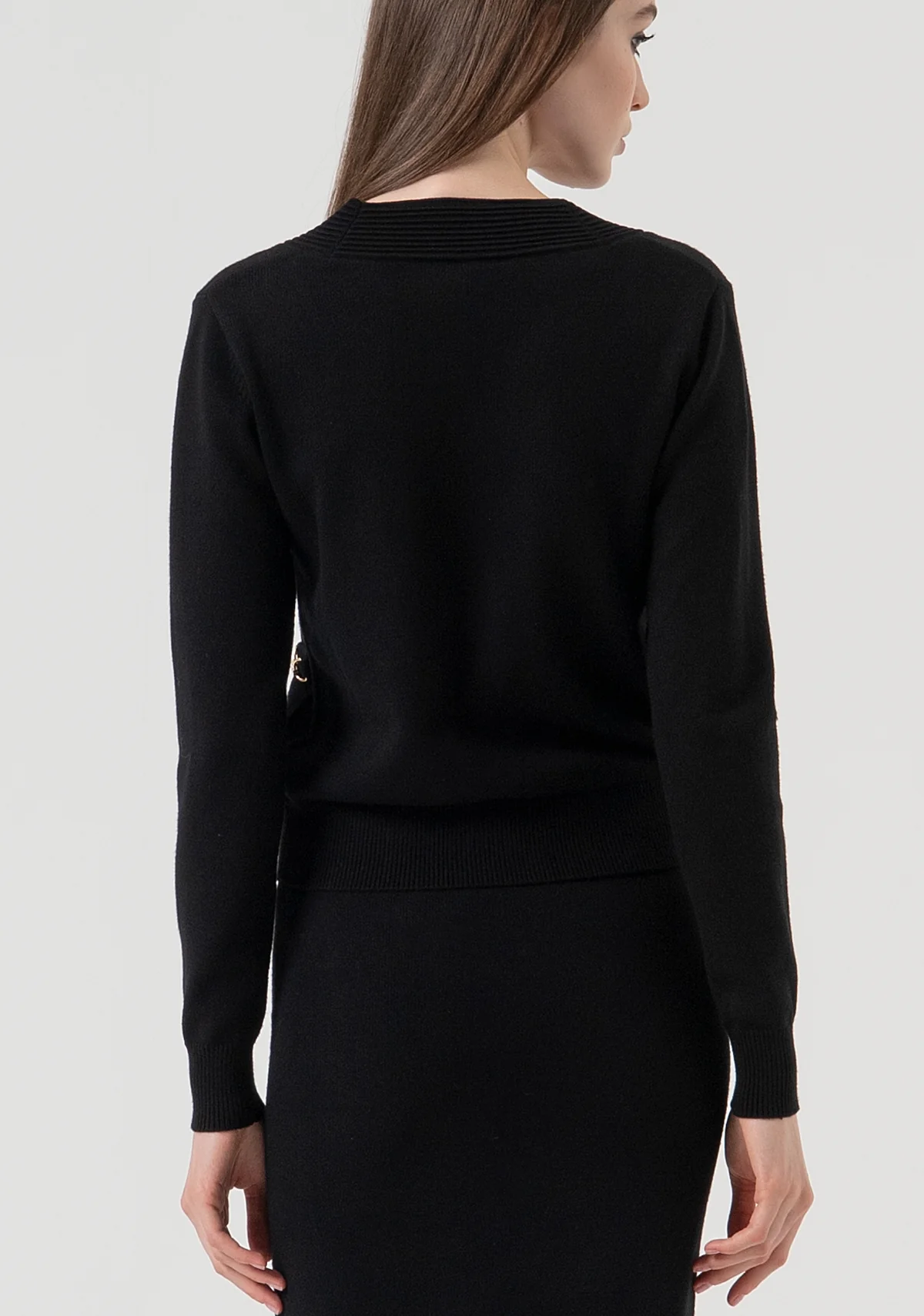 Cárdigan de corte regular y cruzado