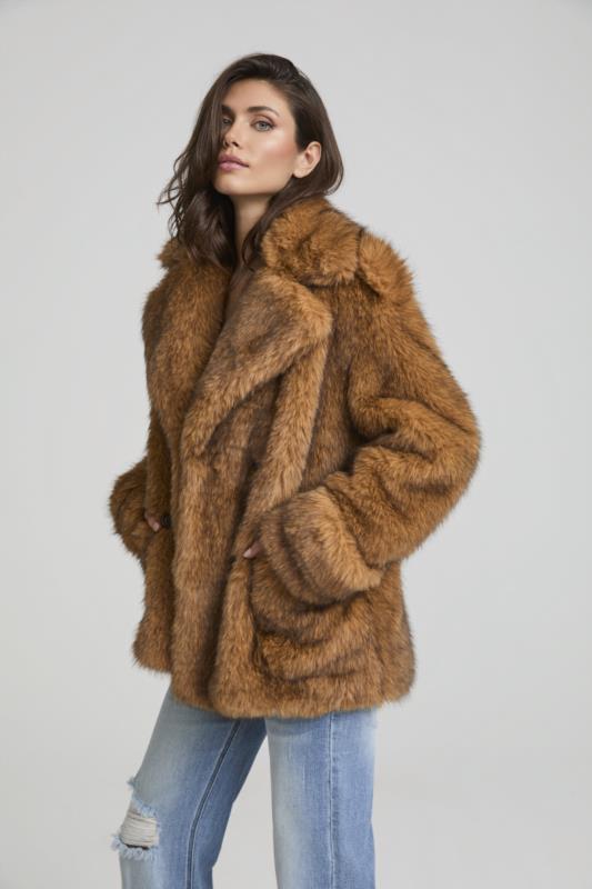 ABRIGO FETICHE KYLIE FAUX FUR COAT