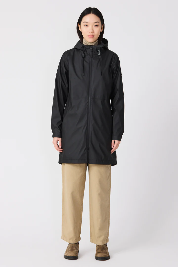 Abrigo  TANTÄ Impermeable de Poliuretano  VAND BLACK