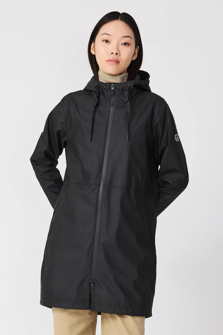 Abrigo  TANTÄ Impermeable de Poliuretano  VAND BLACK