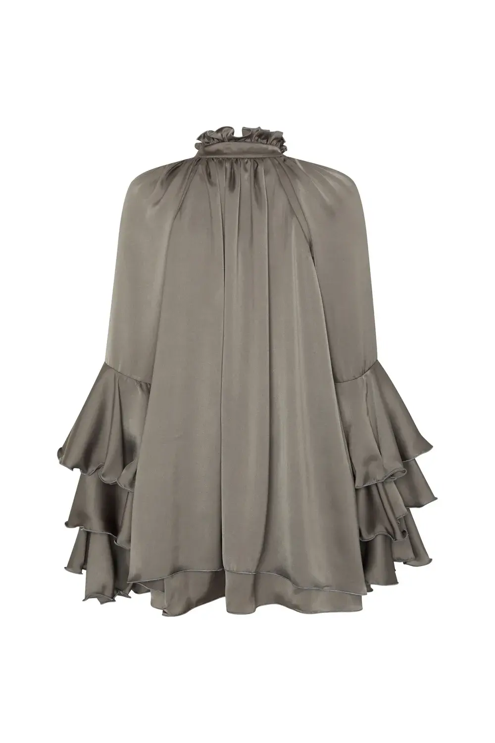 TETE BY ODETTE VESTIDO VOLANTES PLATA