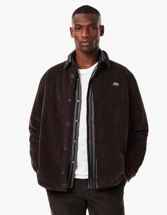 Sobrecamisa LACOSTE de pana oversized Marron