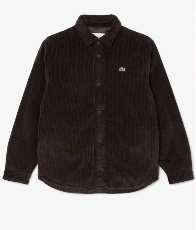 Sobrecamisa LACOSTE de pana oversized Marron