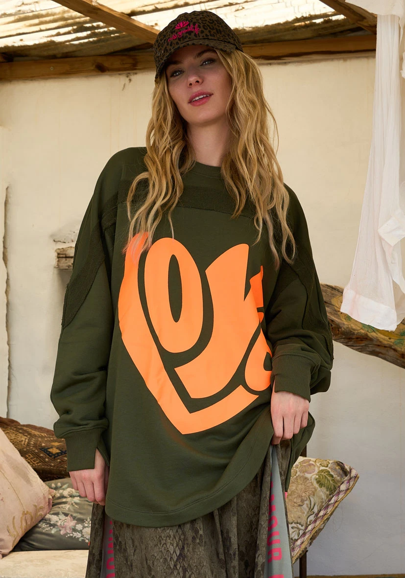 SUDADERA Roundneck long LOVE