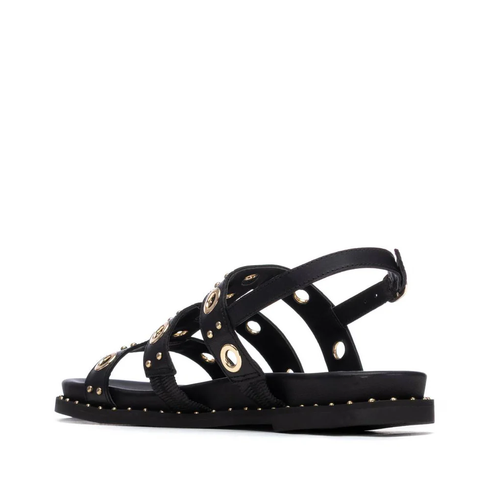 Sandalia Mujer CARMELA PIEL NEGRO