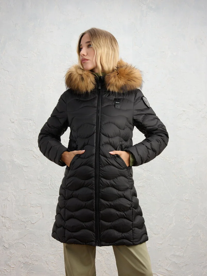 CHAQUETA BLAUER LARGA DE PLUMÍFERO ONDINA LYNEL NEGRO