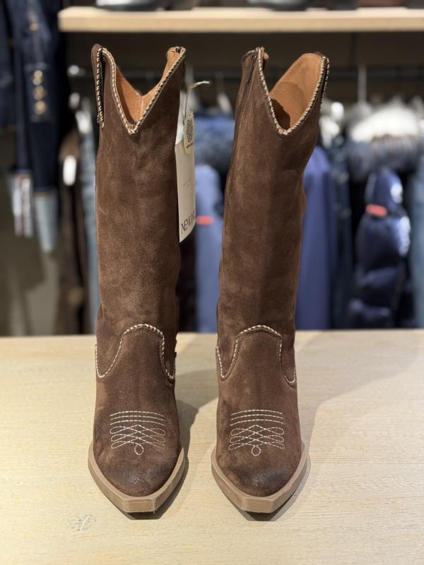 Bota Para Mujer Nemonic ATLANTA WESTERN Ante Marron