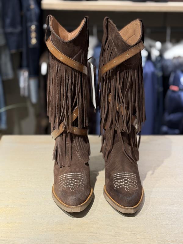 Bota Para Mujer Nemonic KANSAS WESTERN Ante Marron