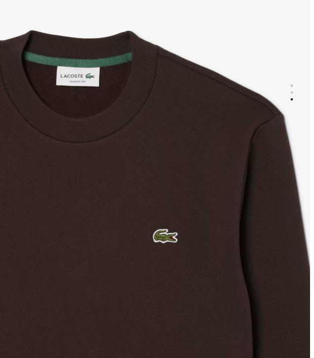 Sudadera LACOSTE de cuello redondo de felpa Marron