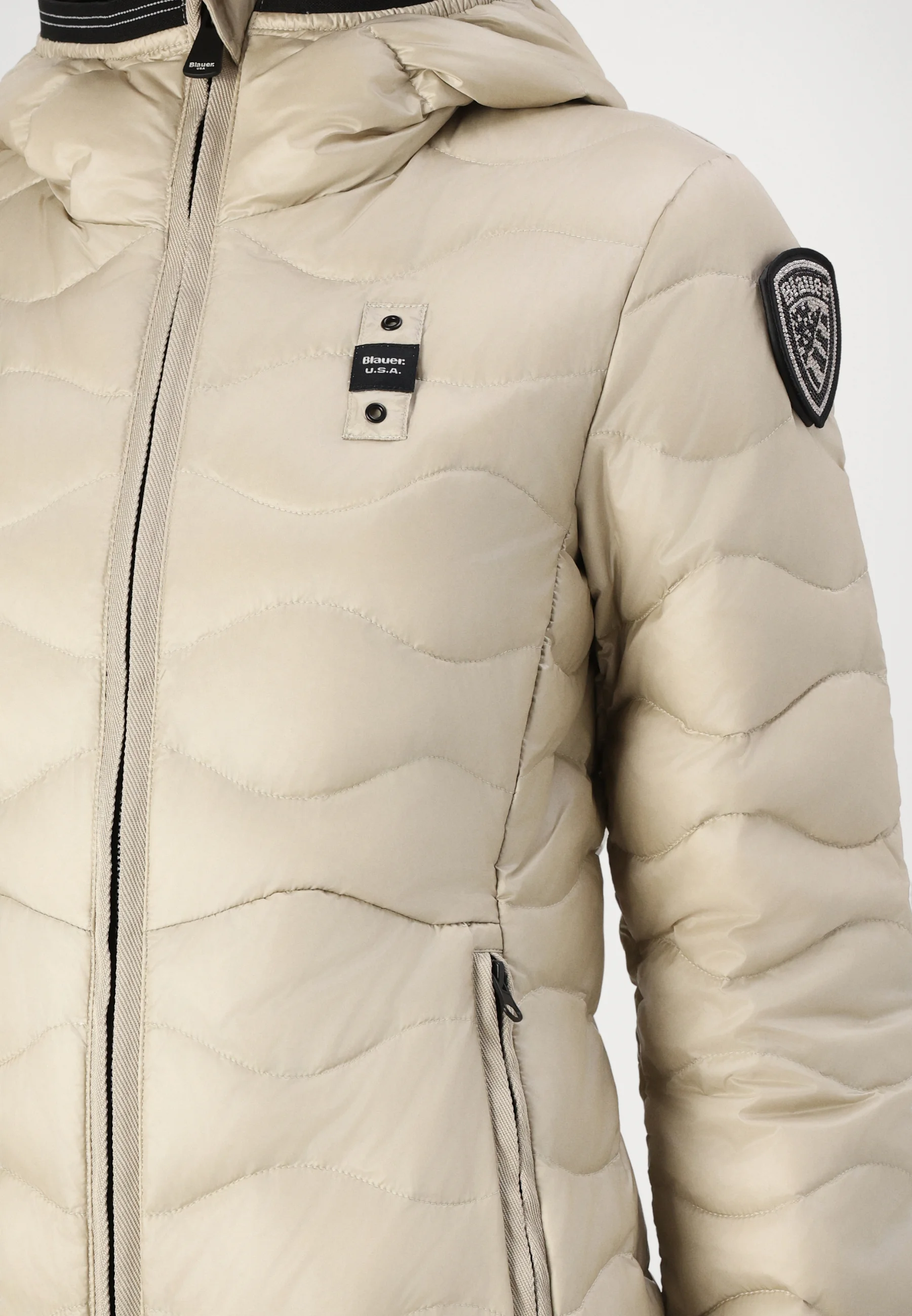 CHAQUETA BLAUER DE PLUMAS WAVE CAMELIA BEIG