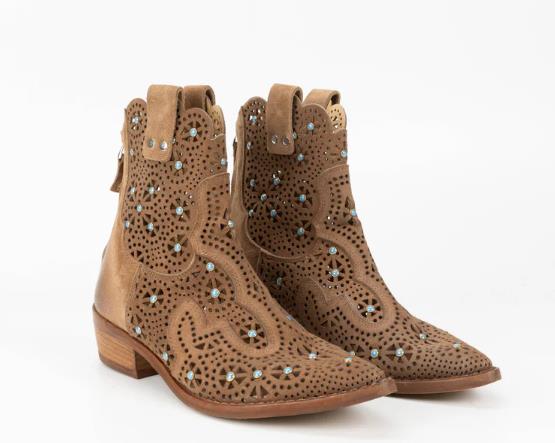 Botines de ante Cassandra TABACCO