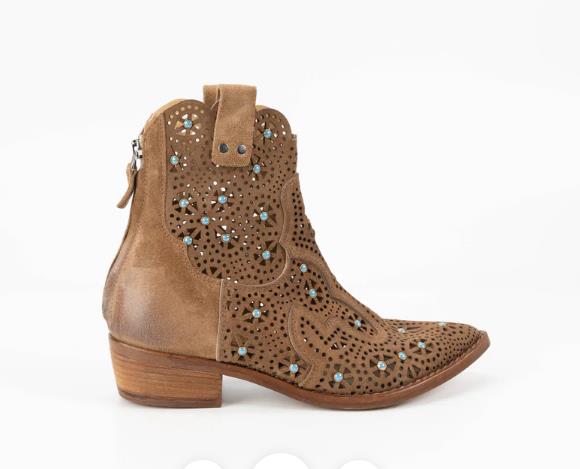 Botines de ante Cassandra TABACCO