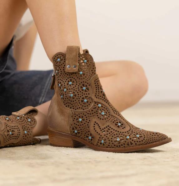 Botines de ante Cassandra TABACCO