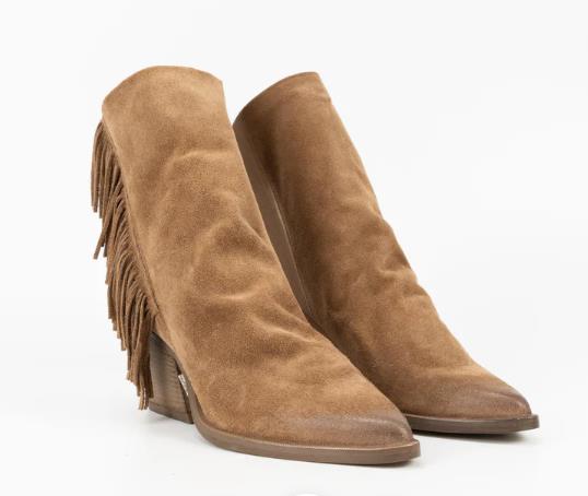 Botines de ante Eveline TABACCO