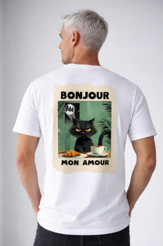 Camiseta de hombre LaSaL BONJOUR BLANCO