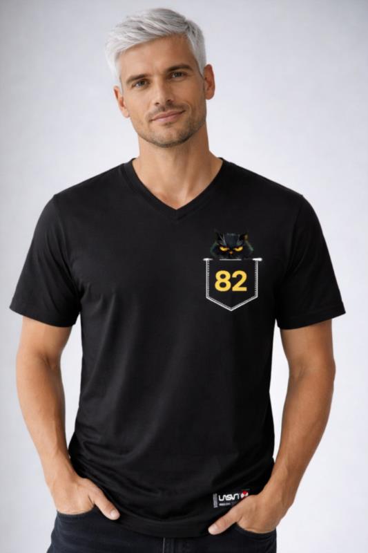 Camiseta de hombre LaSaL BONJOUR NEGRO