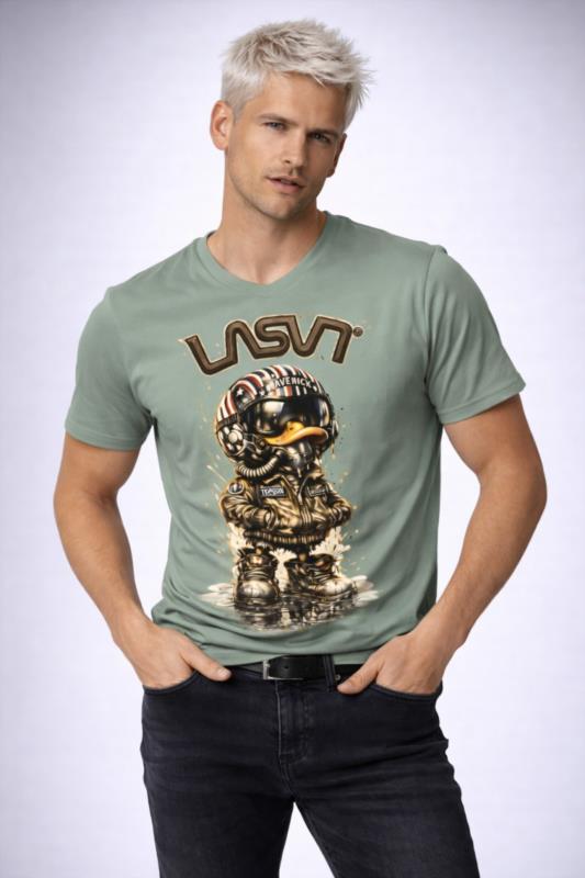 Camiseta de hombre LaSaL CUACK kaki 