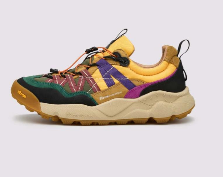 FLOWER MOUNTAIN IWANO 2 UNI WATERPROOF  BLACK -COGNAC-YELLOW