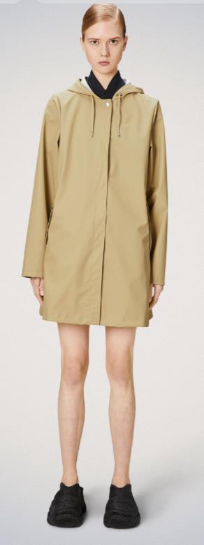CHAQUETA IMPERMEABLE UNISEX RAINS A-LINE W JACKET W3 SAND