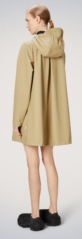 CHAQUETA IMPERMEABLE UNISEX RAINS A-LINE W JACKET W3 SAND
