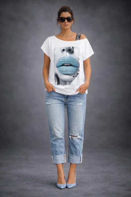 Camiseta de mujer LaSaL FIND BLANCO