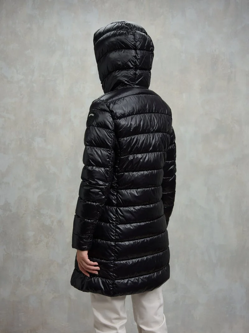 CHAQUETA BLAUER LARGA CON MICRODESGARROS ADELAIDE BLACK