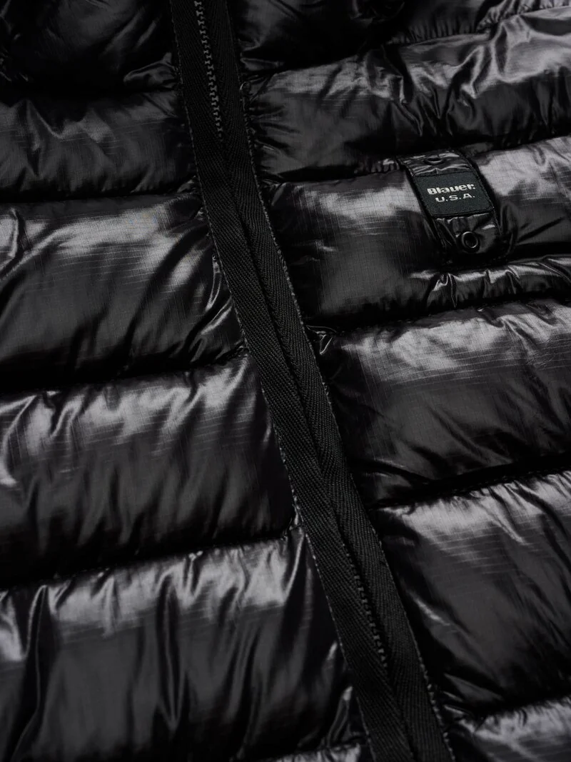 CHAQUETA BLAUER LARGA CON MICRODESGARROS ADELAIDE BLACK