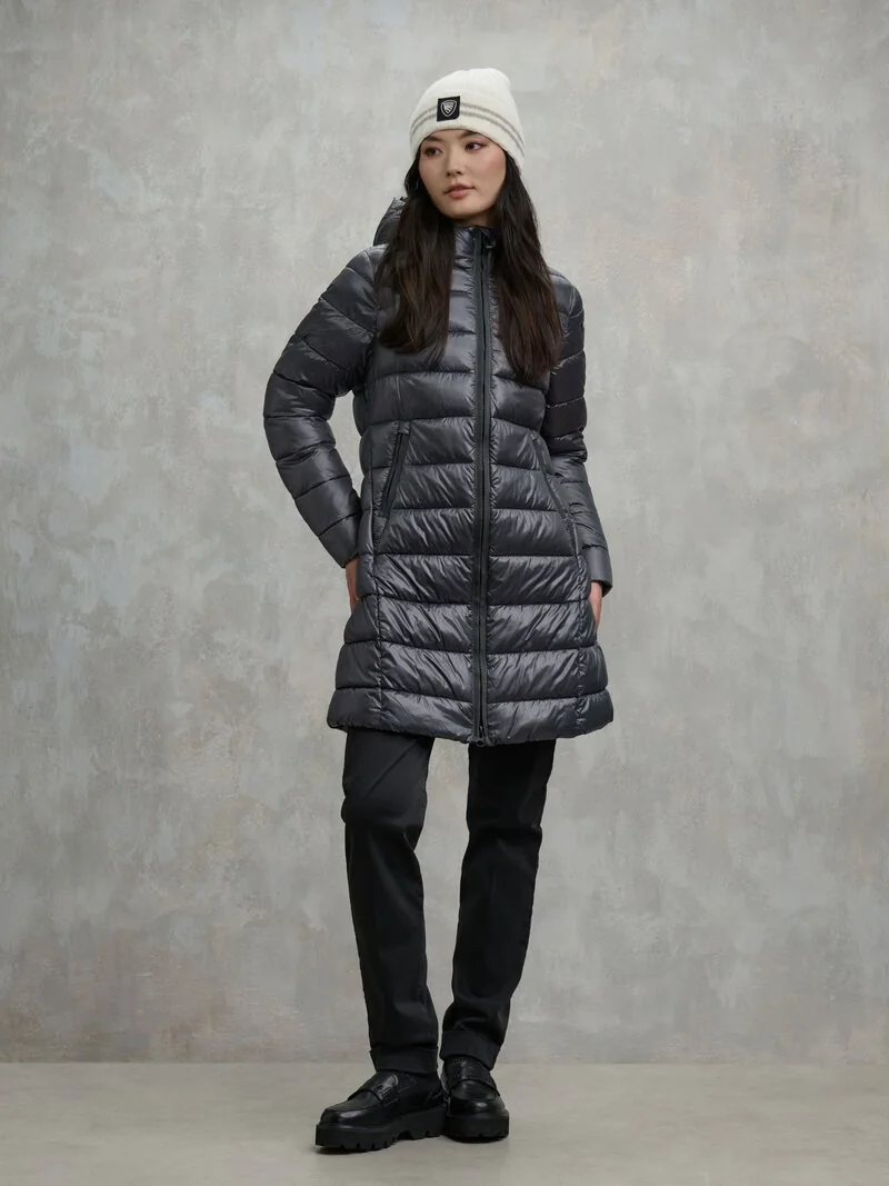 CHAQUETA BLAUER LARGA CON MICRODESGARROS ADELAIDE MARINO