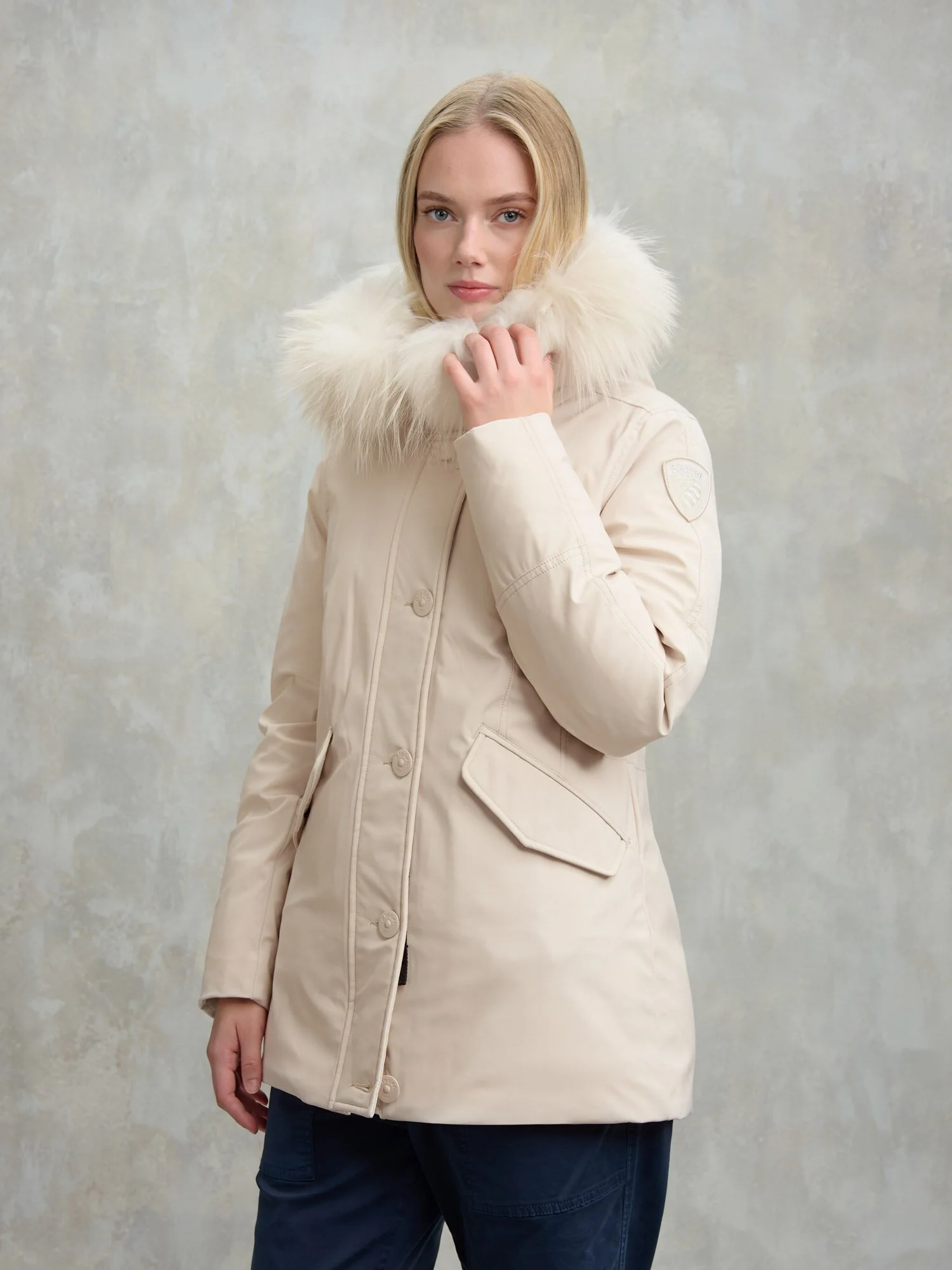 PARKA BLAUER ACOLCHADA IRMA MARFIL