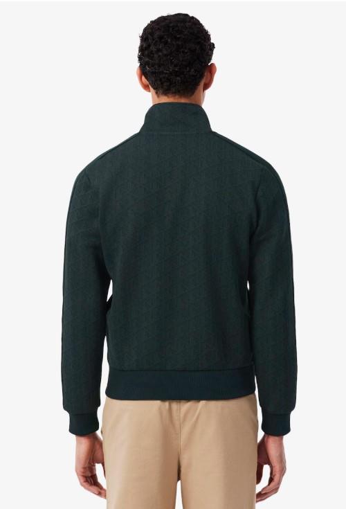 Chaqueta de chándal LACOSTE con cremallera de jacquard Paris VERDE