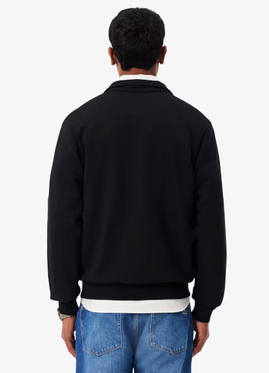 Sudadera con cremallera de felpa de algodón BLACK