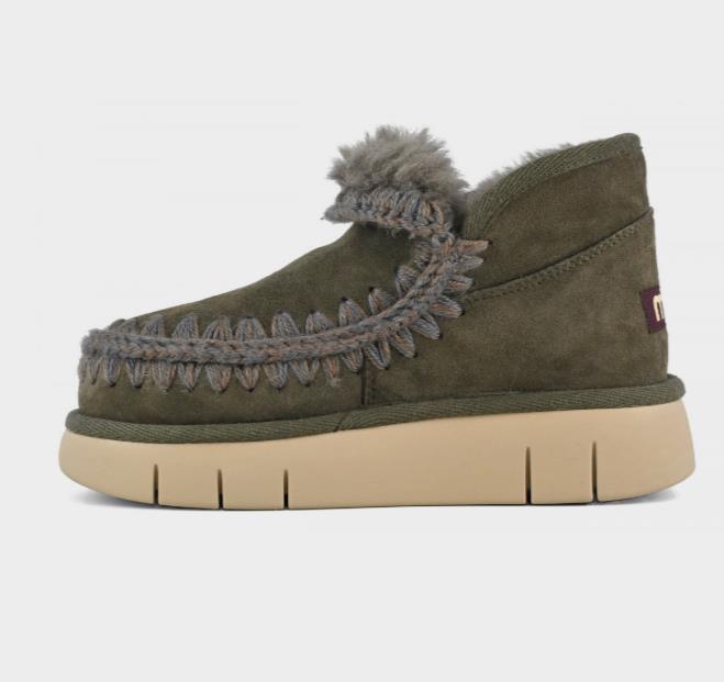 BOTA PARA MUJER MOU ESKIMO BOUNCE SNEAKER BLACK OLIVE