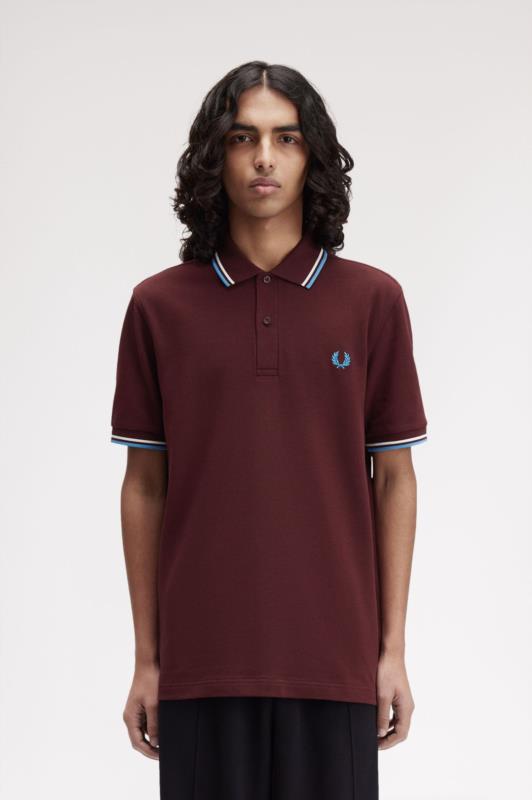 POLO FRED PERRY BURDEOS