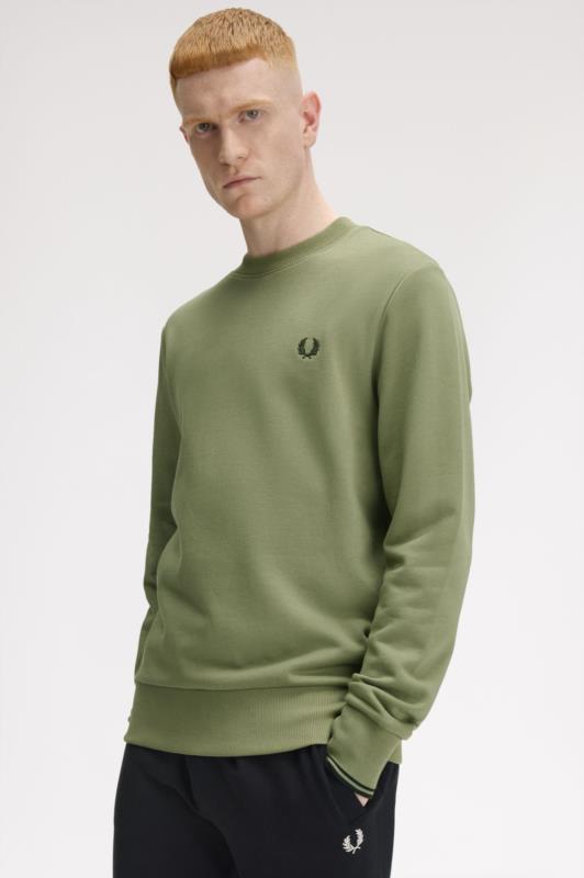 Sudadera FRED PERRY Con Cuello Redondo MENTA OLIVA