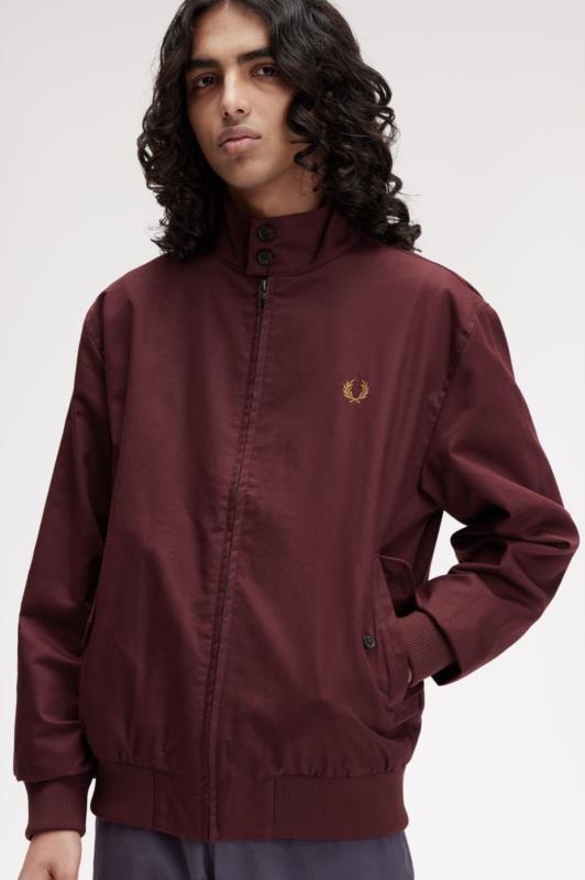 Chaqueta Harrington FRED PERRY BURDEOS