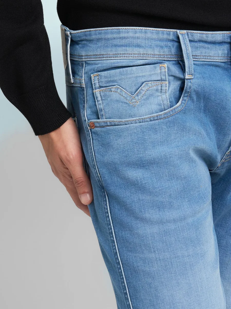 VAQUEROS REPLAY SLIM FIT ANBASS MEDIUM BLUE