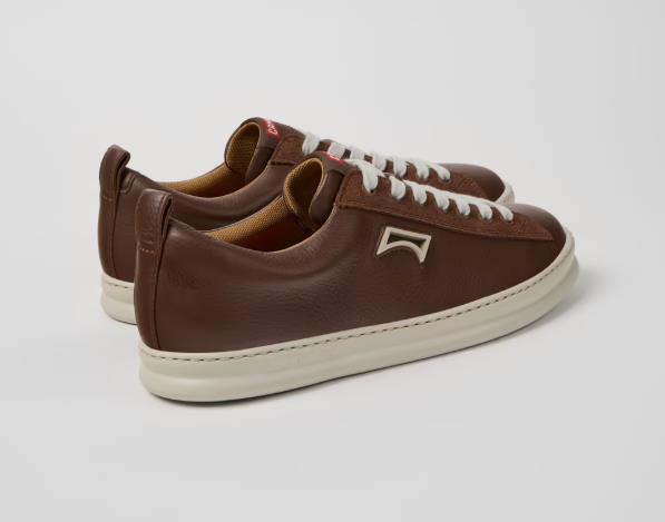 Sneakers para Hombre CAMPER Runner de piel y nobuk Marrones para Hombre
