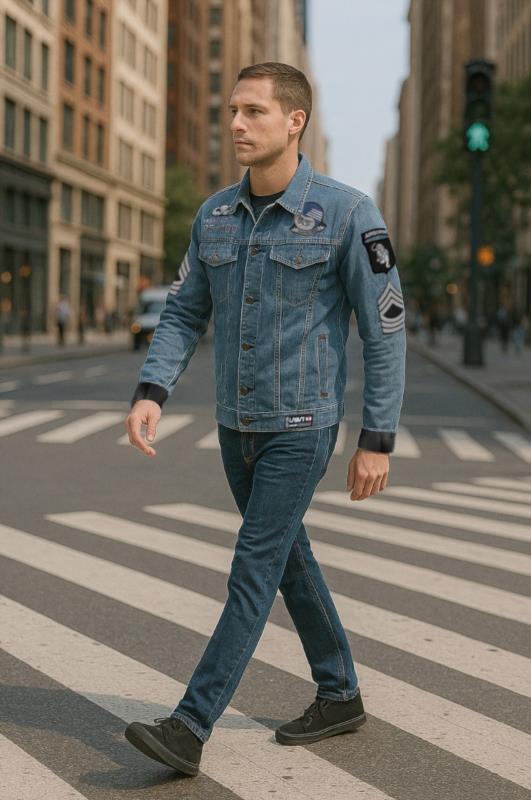 Cazadora vaquera de hombre Lasal TIGER azul