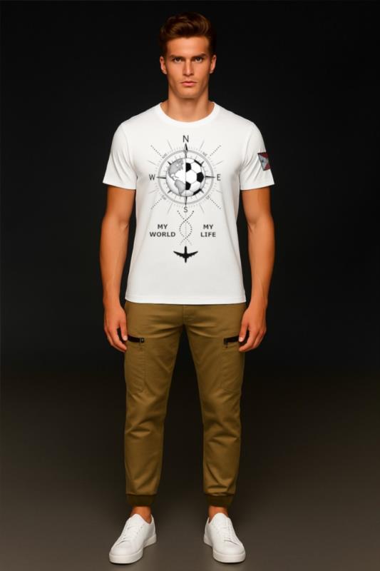 Camiseta de hombre LaSaL WORLD Blanco