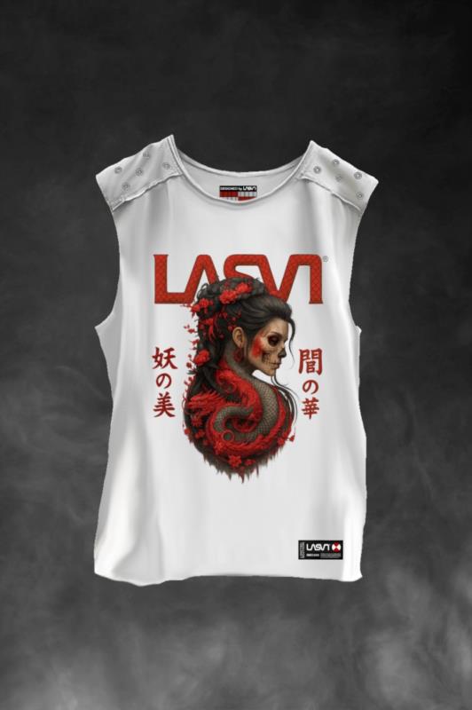 Camiseta de mujer LaSaL DRAGON blanco