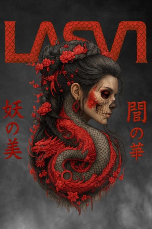 Camiseta de mujer LaSaL DRAGON blanco