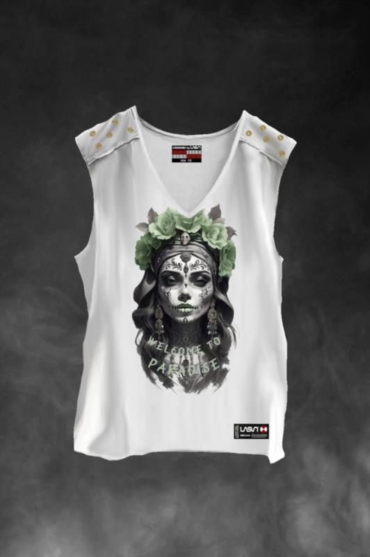 Camiseta de mujer LaSaL WELCOME blanco