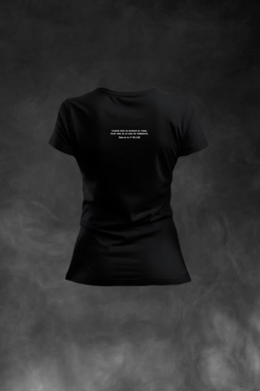 Camiseta de mujer LaSaL FLOWERS negro