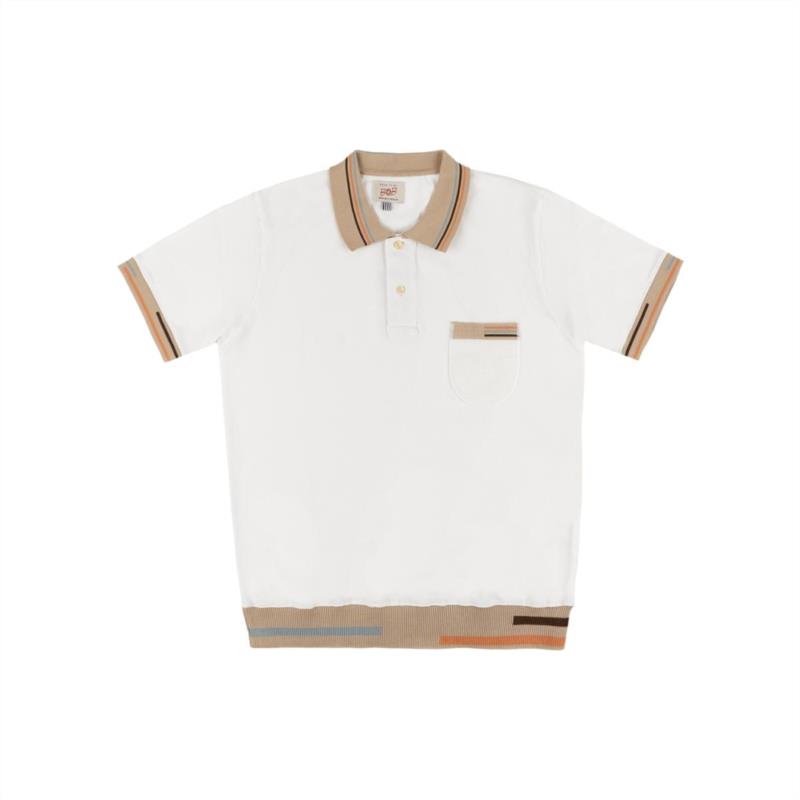 POLO BOB  UOMO M/CORTA CON TASCHINO LATTE